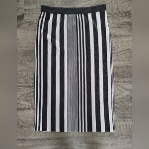 Joe B Black and White Stripe Skirt